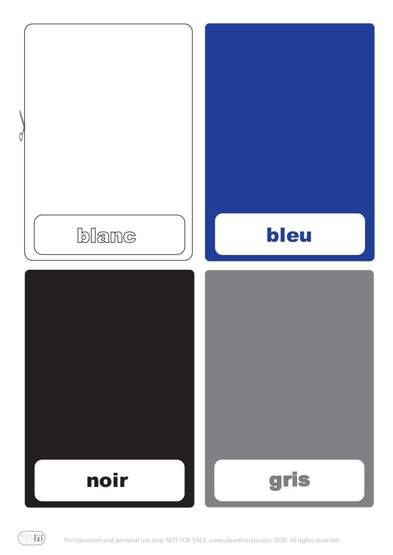 Color cards (French)