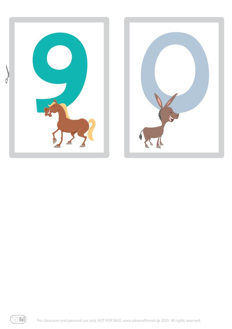 Colorful numbers and animals