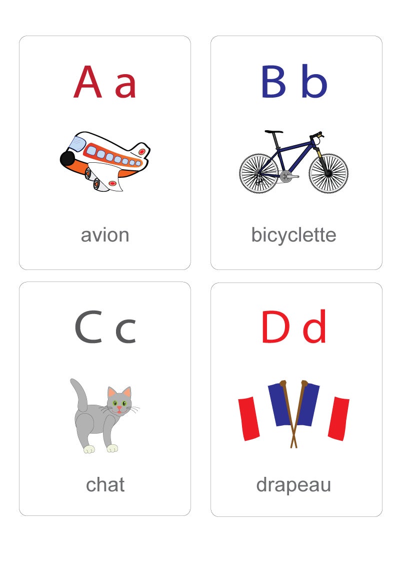Alphabet cards (French)