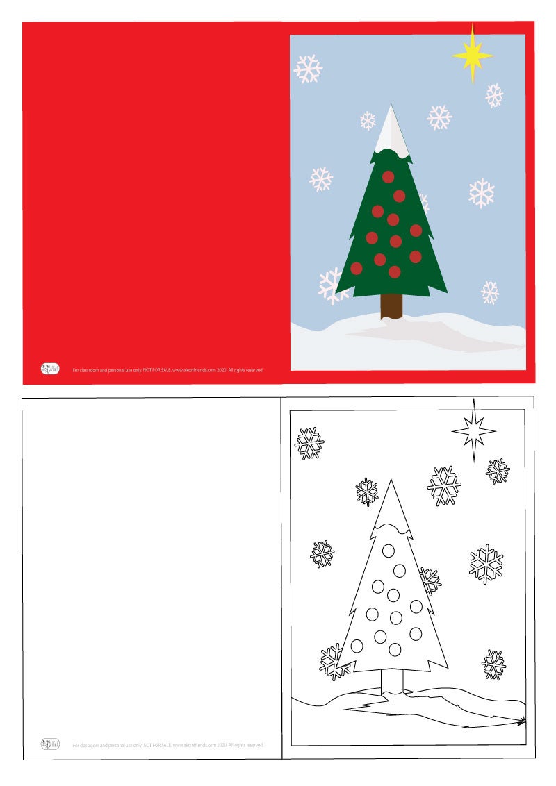 Χριστουγεννιάτικη Κάρτα (Έγχρωμη, Μαυρόασπρη)