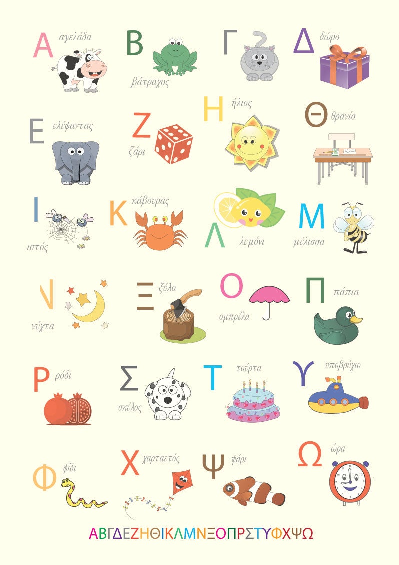 Αφίσα ελληνικό αλφάβητο