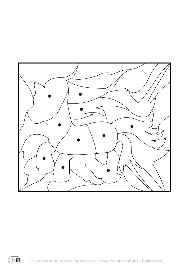 Coloring Puzzle - Horse