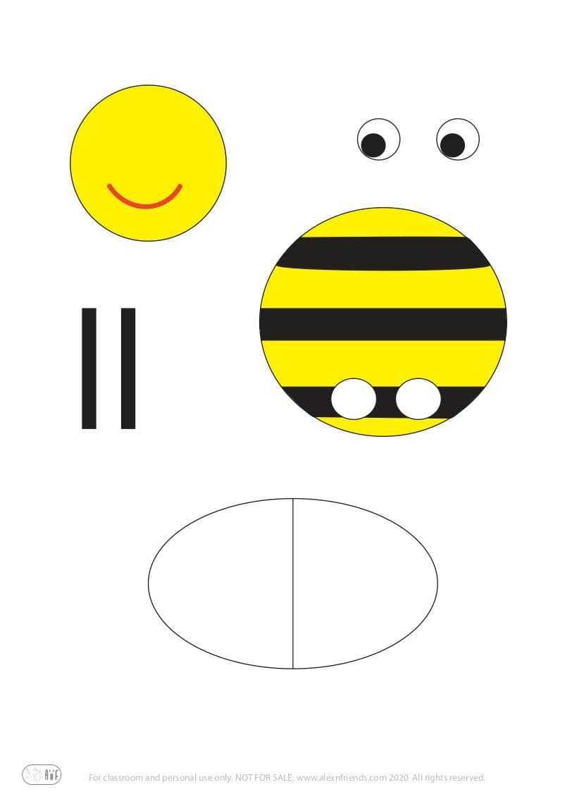 Educational play for toddlers. Walking bee. Free printable sheet.
