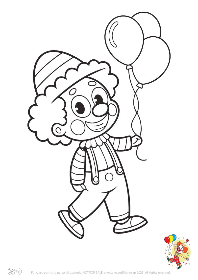 Φύλλο ζωγραφικής Κλόουν