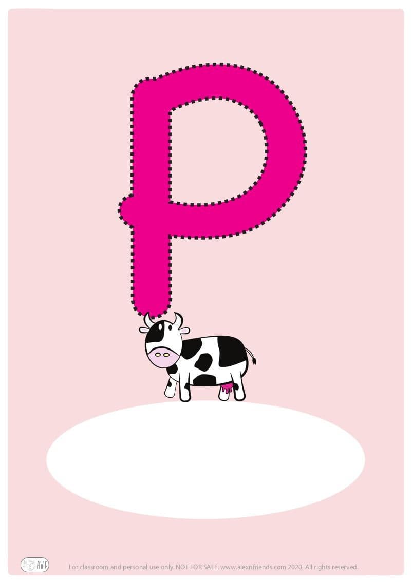 Δωρεάν εκτυπώσιμο εξώφυλλο για παιδικό ντοσιέ με το ελληνικό γράμμα Ρ. 