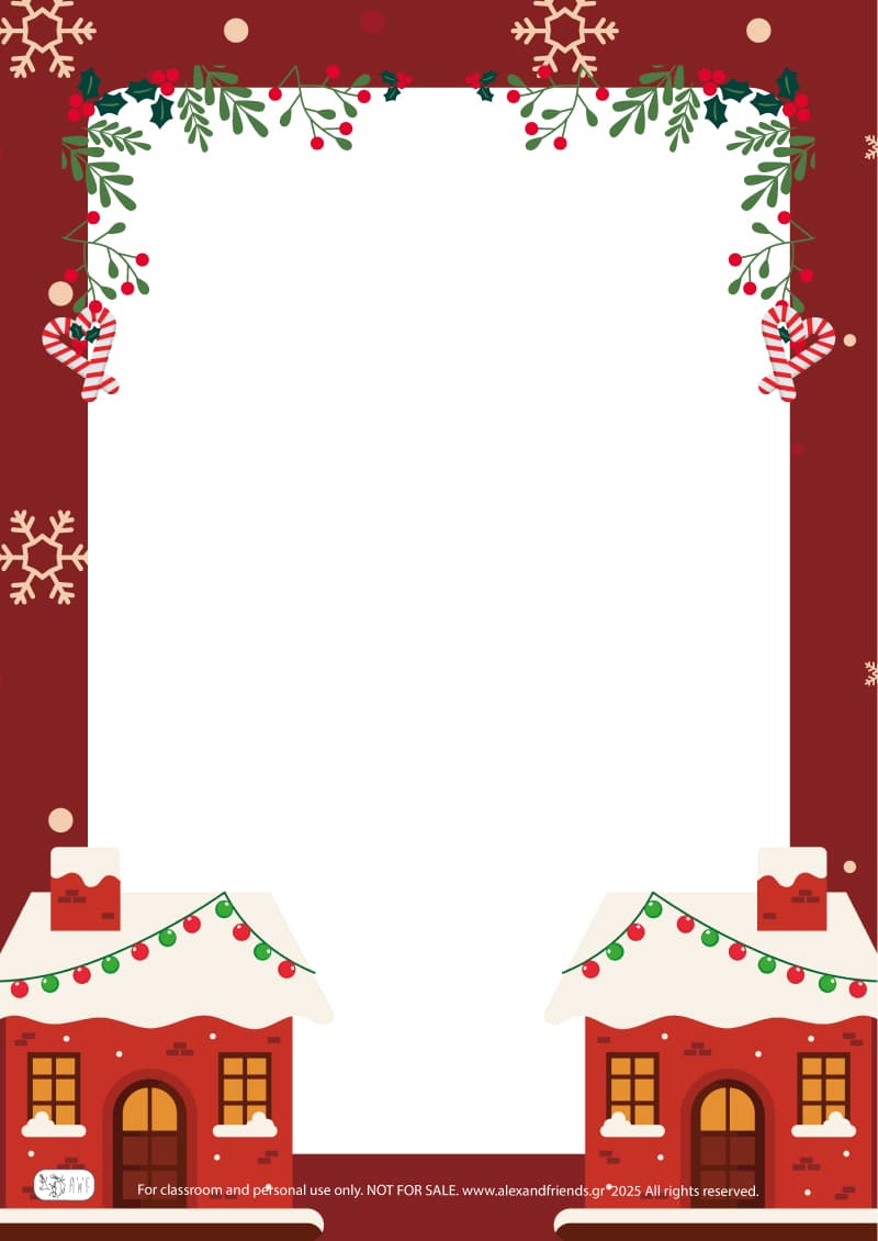 Christmas writing paper