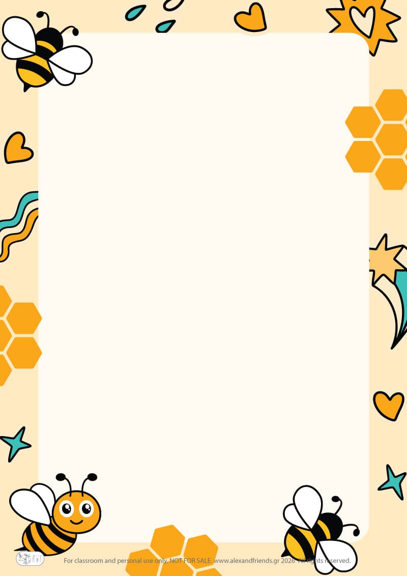 Χαρτί αλληλογραφίας με σχολικά αντικείμενα