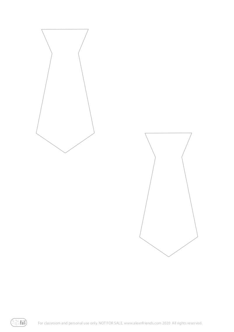 Χειροτεχνία κάρτα για την γιορτή του πατέρα για παιδιά προσχολικής ηλικίας με δωρεάν εκτυπώσιμες μαυρόασπρες γραβάτες.