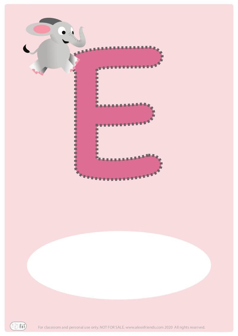 Δωρεάν εκτυπώσιμο εξώφυλλο για παιδικό ντοσιέ με το ελληνικό γράμμα Ε.