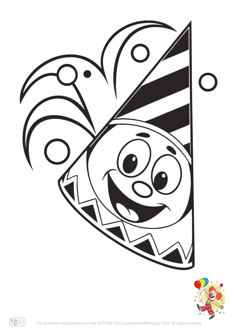 Φύλλο ζωγραφικής Αποκριάτικη μάσκα