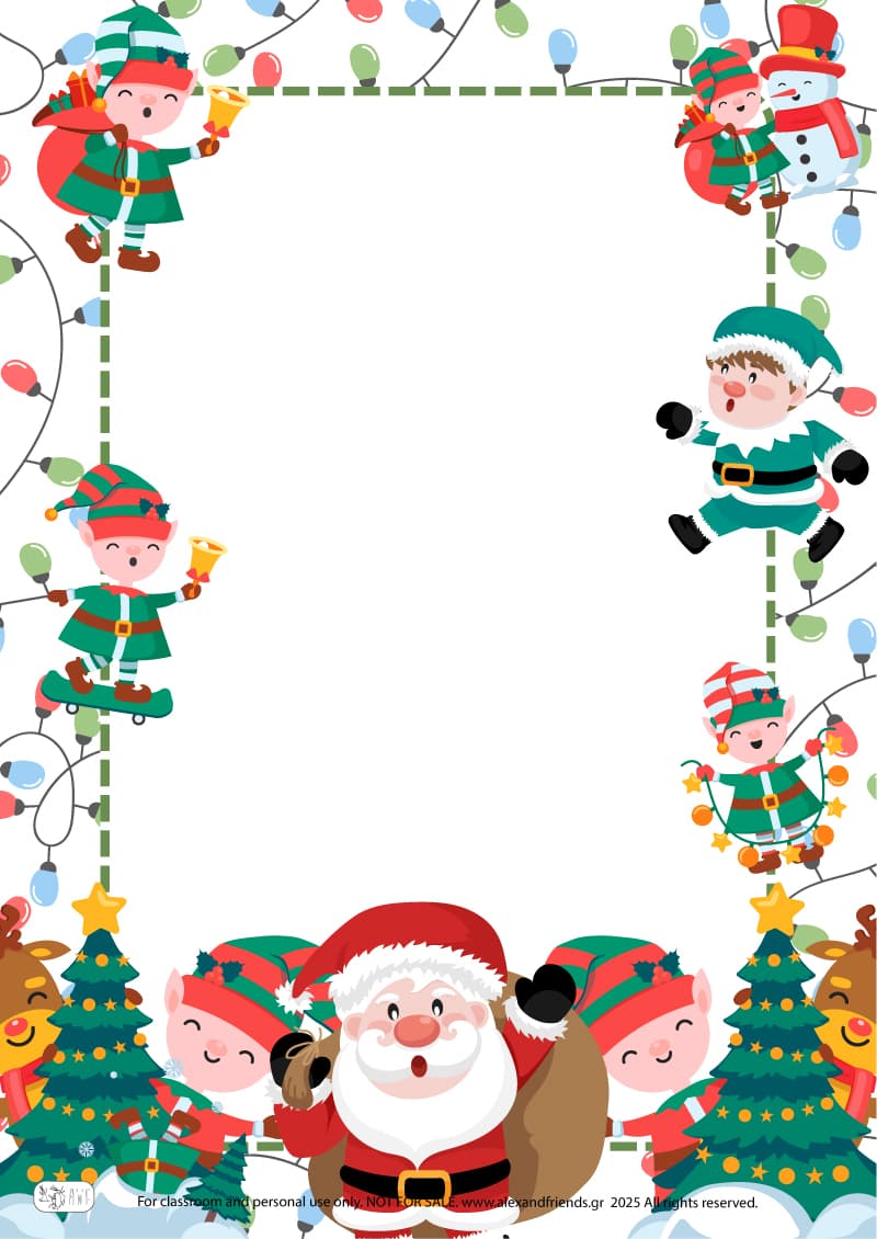 Christmas writing paper