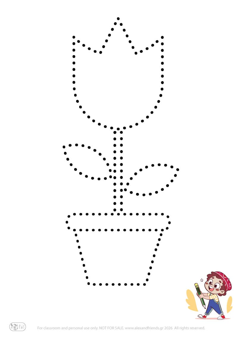 Εκτυπώσιμη προγραφική άσκηση για παιδιά προνηπίου