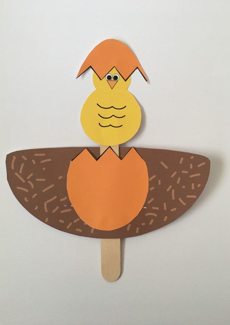 Craft for Easter for kids. Chick and egg. 