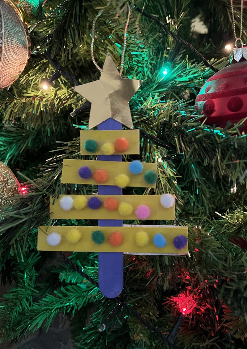 Christmas Tree Made from Craft Sticks