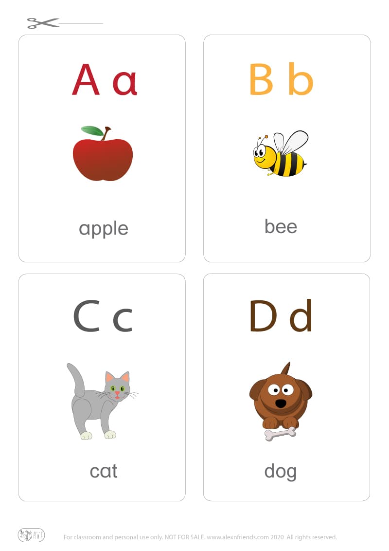 English alphabet cards