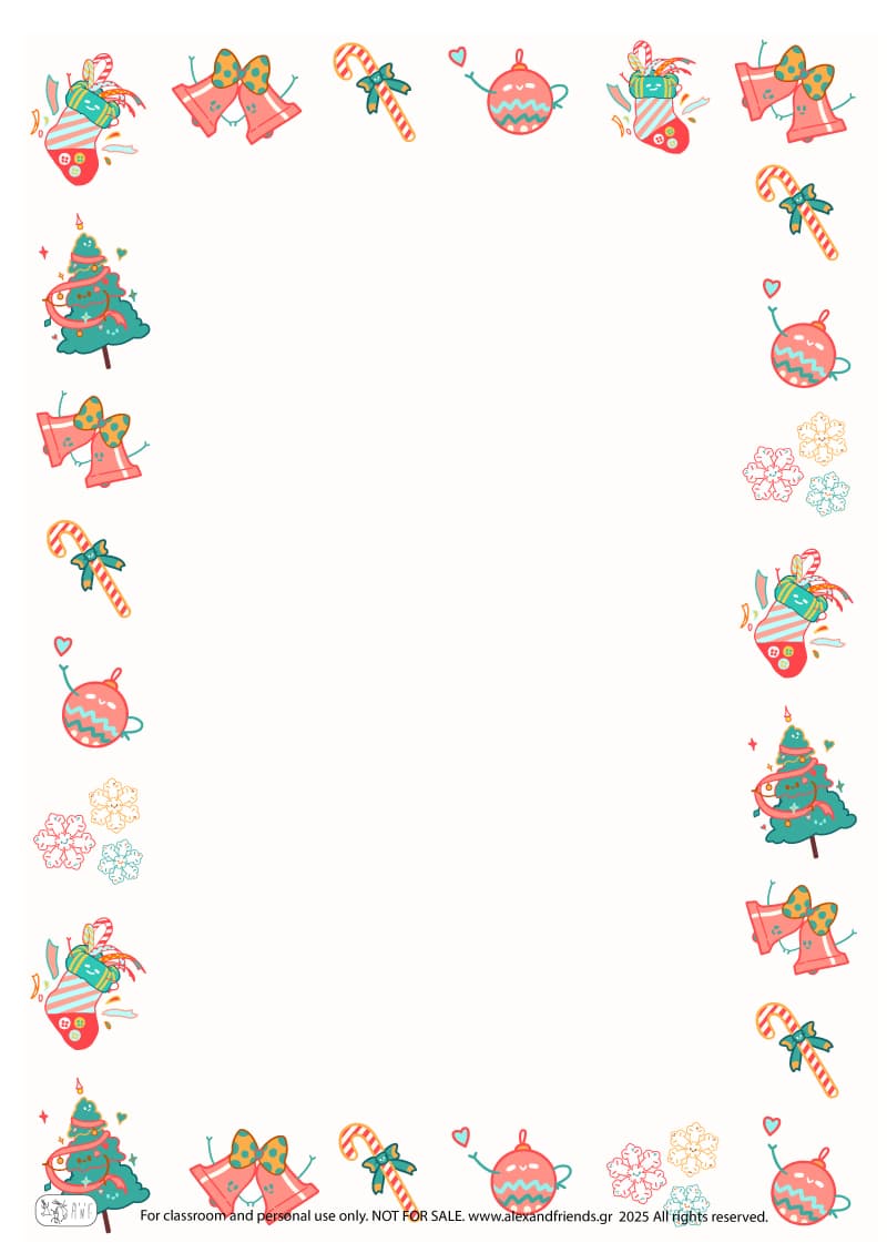 Christmas writing paper