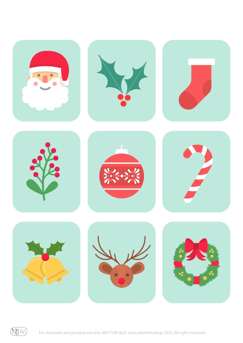 Christmas matching game - Memory game
