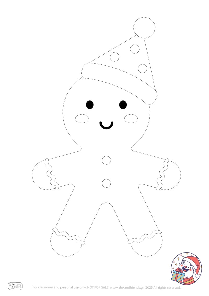 Line tracing  - Gingerbread man