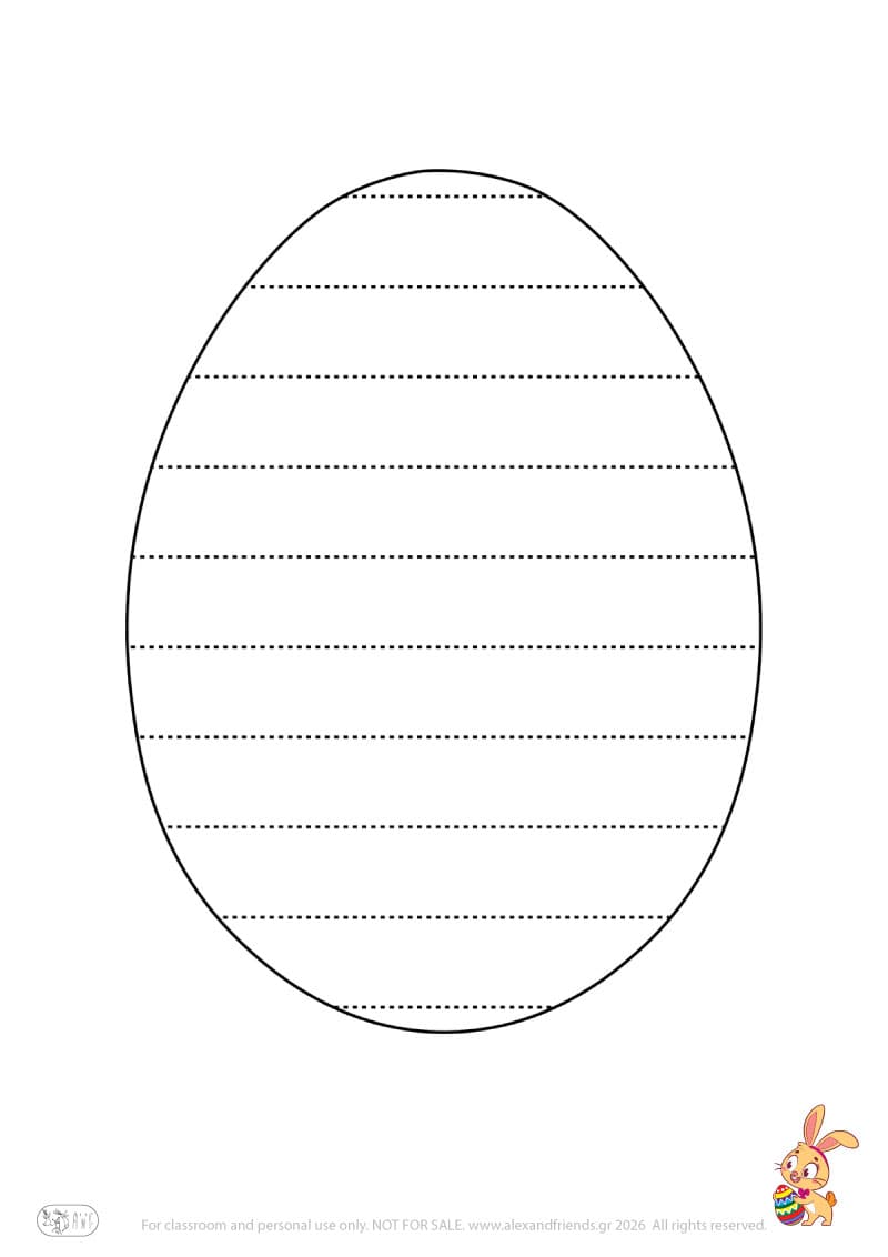 Easter Egg. Easter pre-writing worksheets for kids