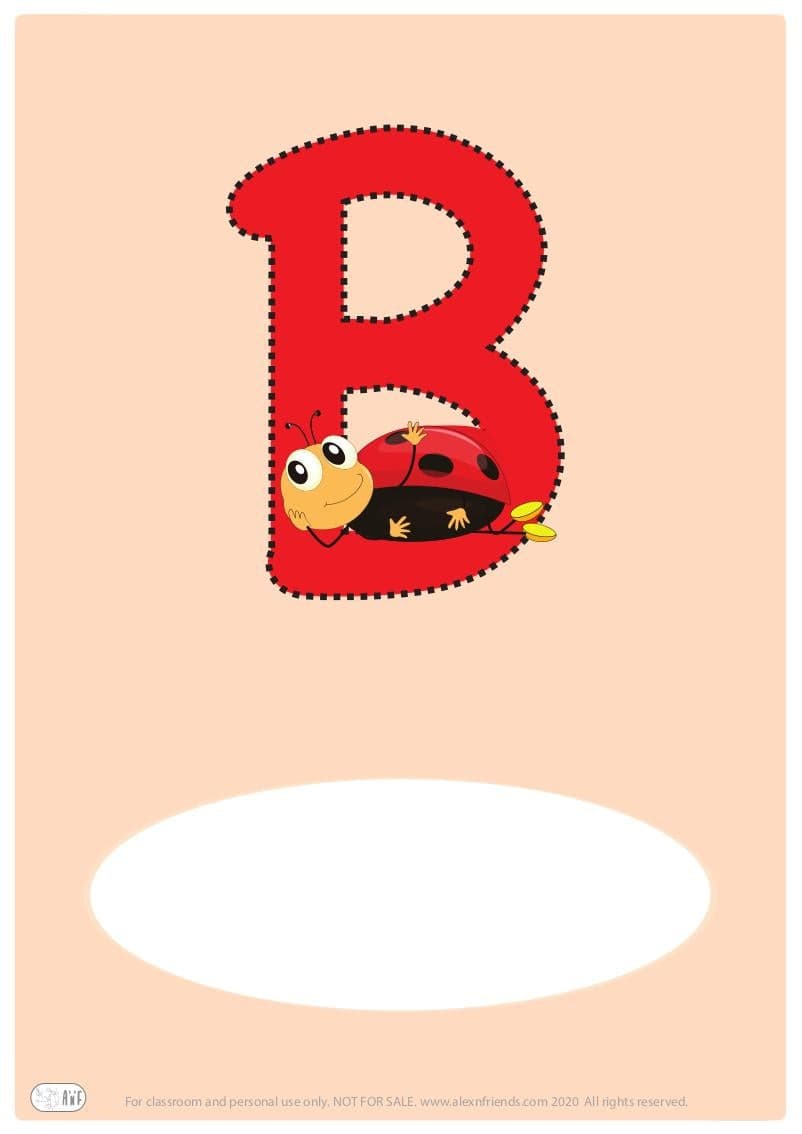 Δωρεάν εκτυπώσιμο εξώφυλλο για παιδικό ντοσιέ με το ελληνικό γράμμα Β. 