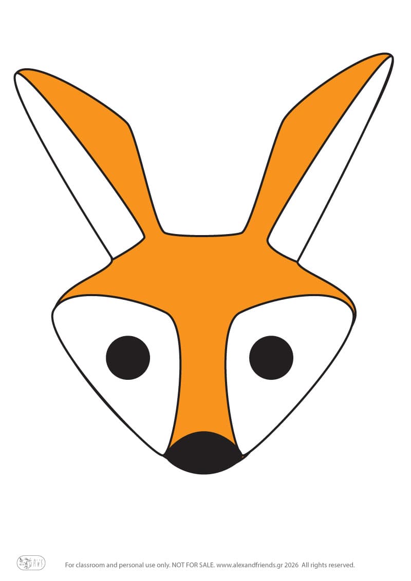 Αποκριάτικες παιδικές χειροτεχνίες με μάσκες και δημιουργικές δραστηριότητες. Μάσκα αλεπού.