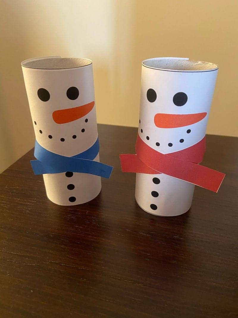 Toilet Roll Snowman Craft 