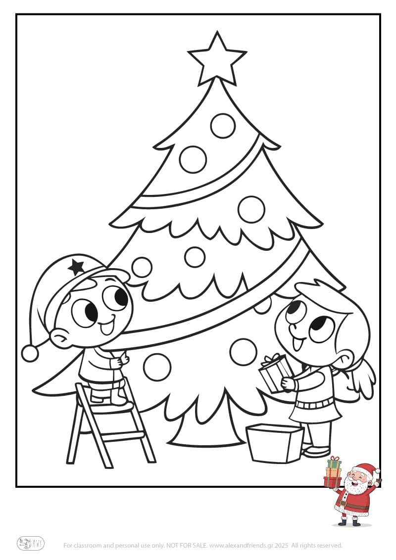 Decorating the xmas tree