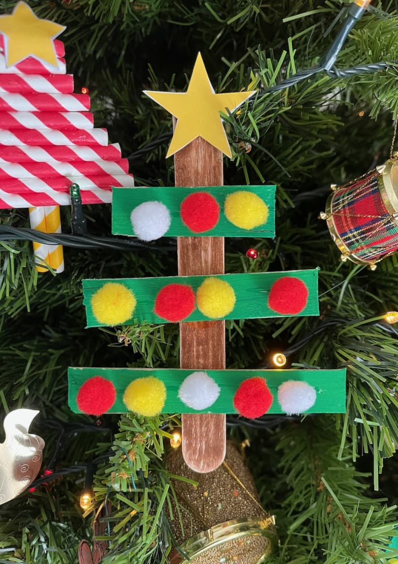 Christmas Tree Made from Craft Sticks