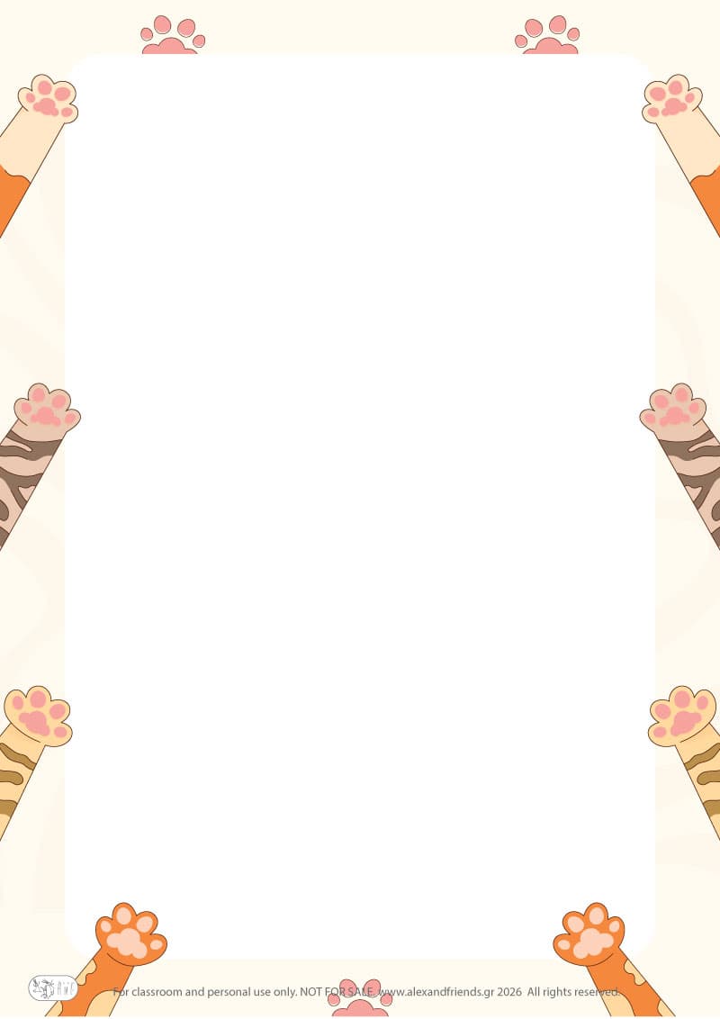 Χαρτί αλληλογραφίας με πατούσες από ζωάκια