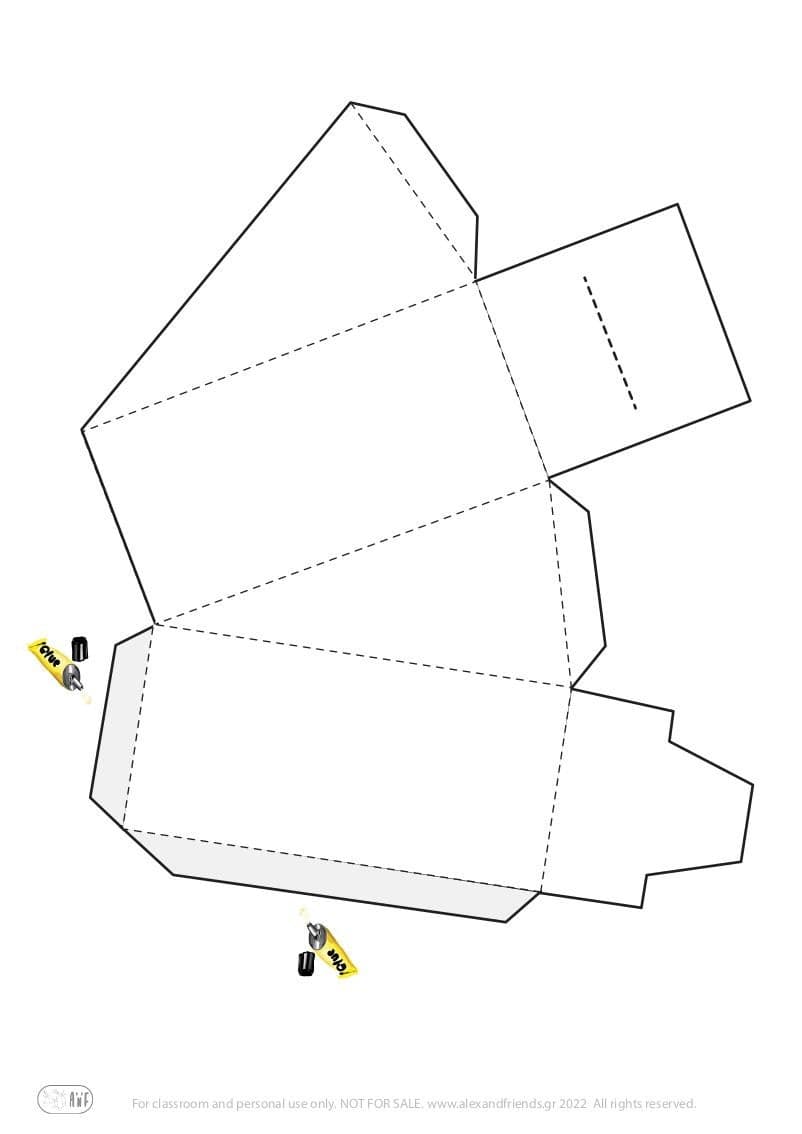 Easy Printable Paper Birthday Cake for kids