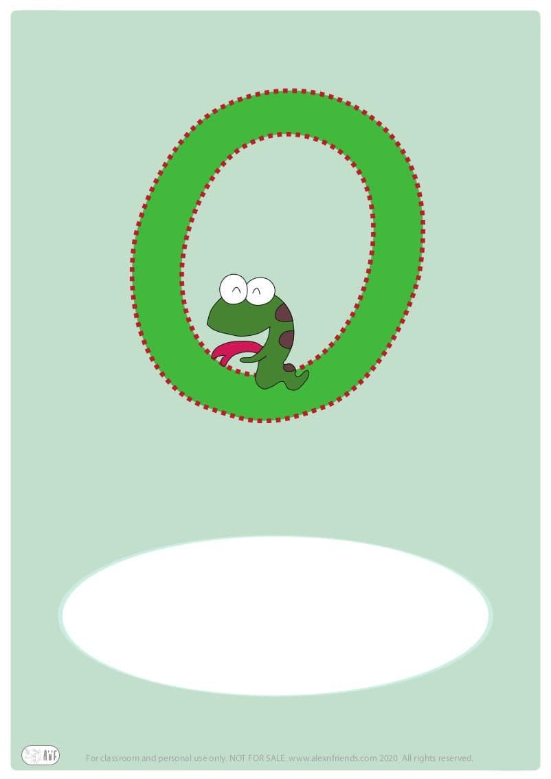 Δωρεάν εκτυπώσιμο εξώφυλλο για παιδικό ντοσιέ με το ελληνικό γράμμα Ο. 