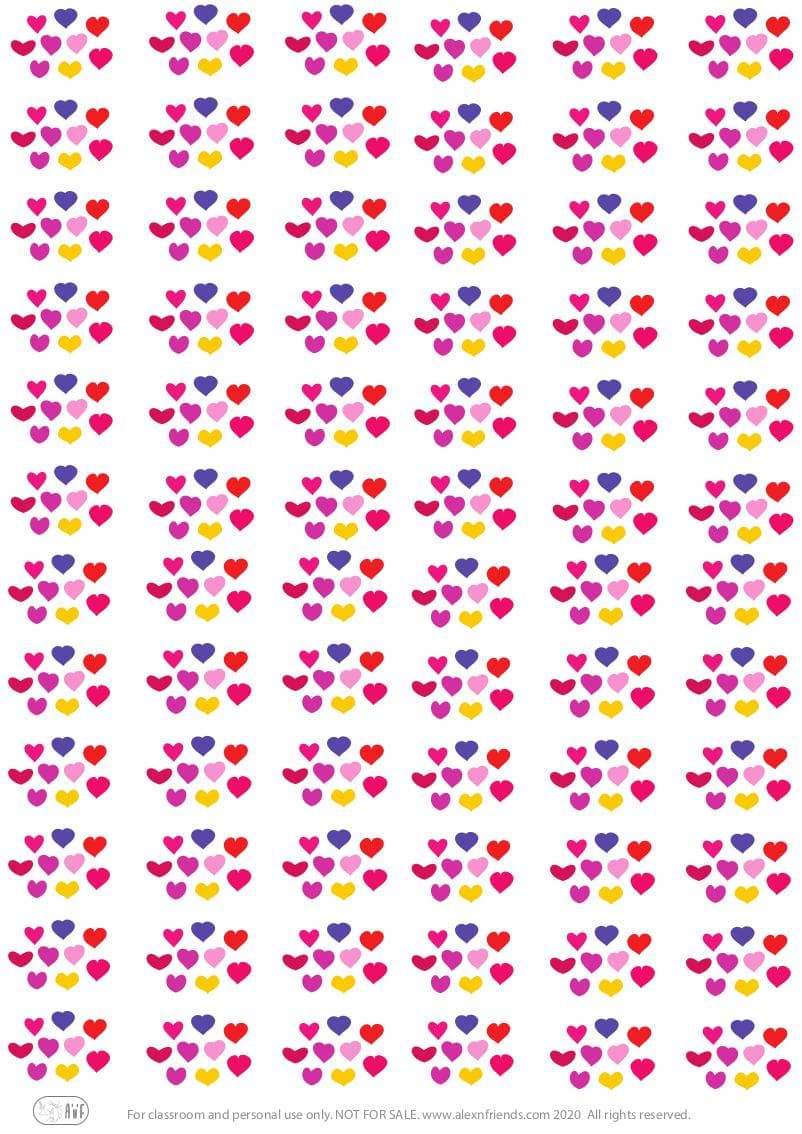 Δωρεάν εκτυπώσιμο χαρτί περιτυλίγματος με καρδιές.