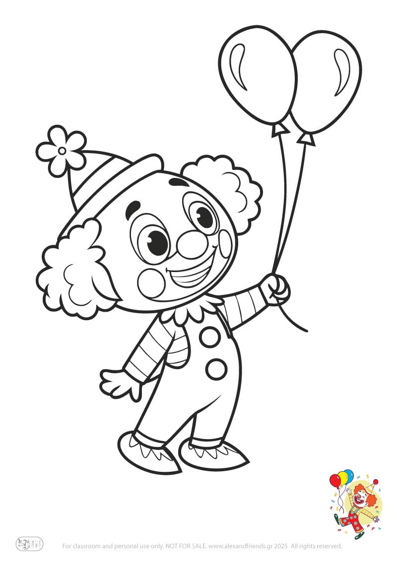 Φύλλο ζωγραφικής Κλόουν