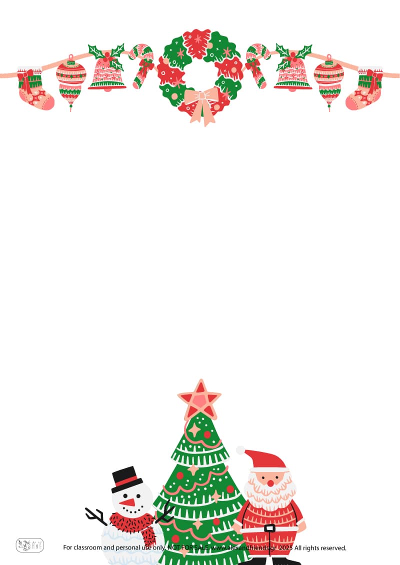 Christmas writing paper