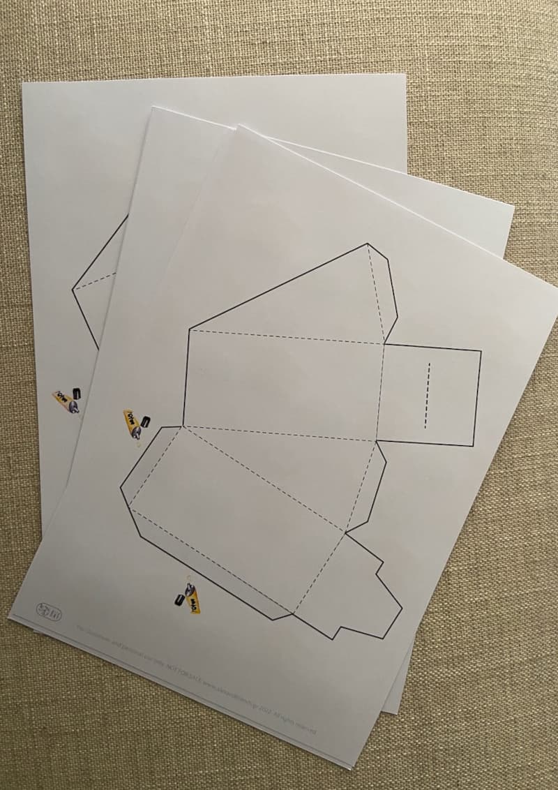 Easy Printable Paper Birthday Cake for kids