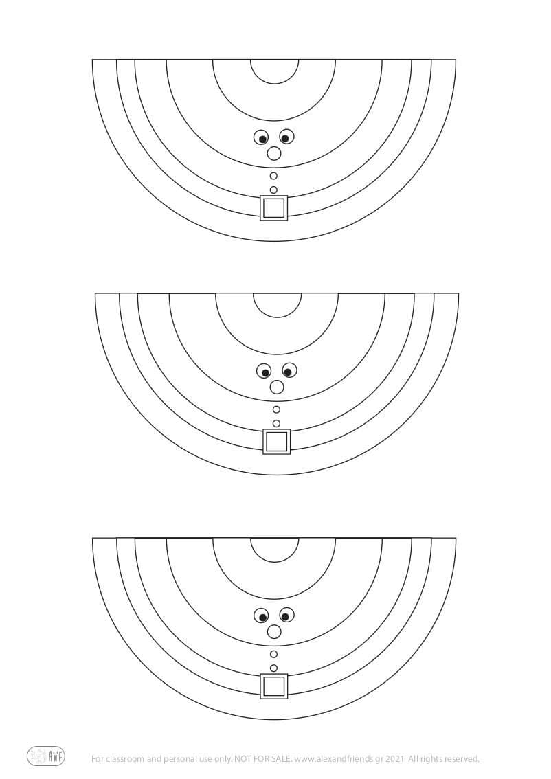 Free printable craft for kids for the holidays. Christmas and New Year's. Cone Santa Claus.