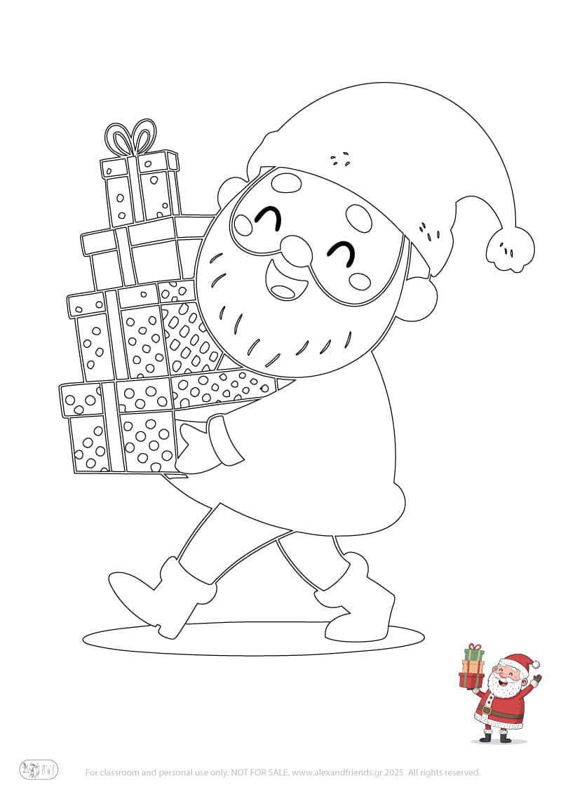 Santa with gifts