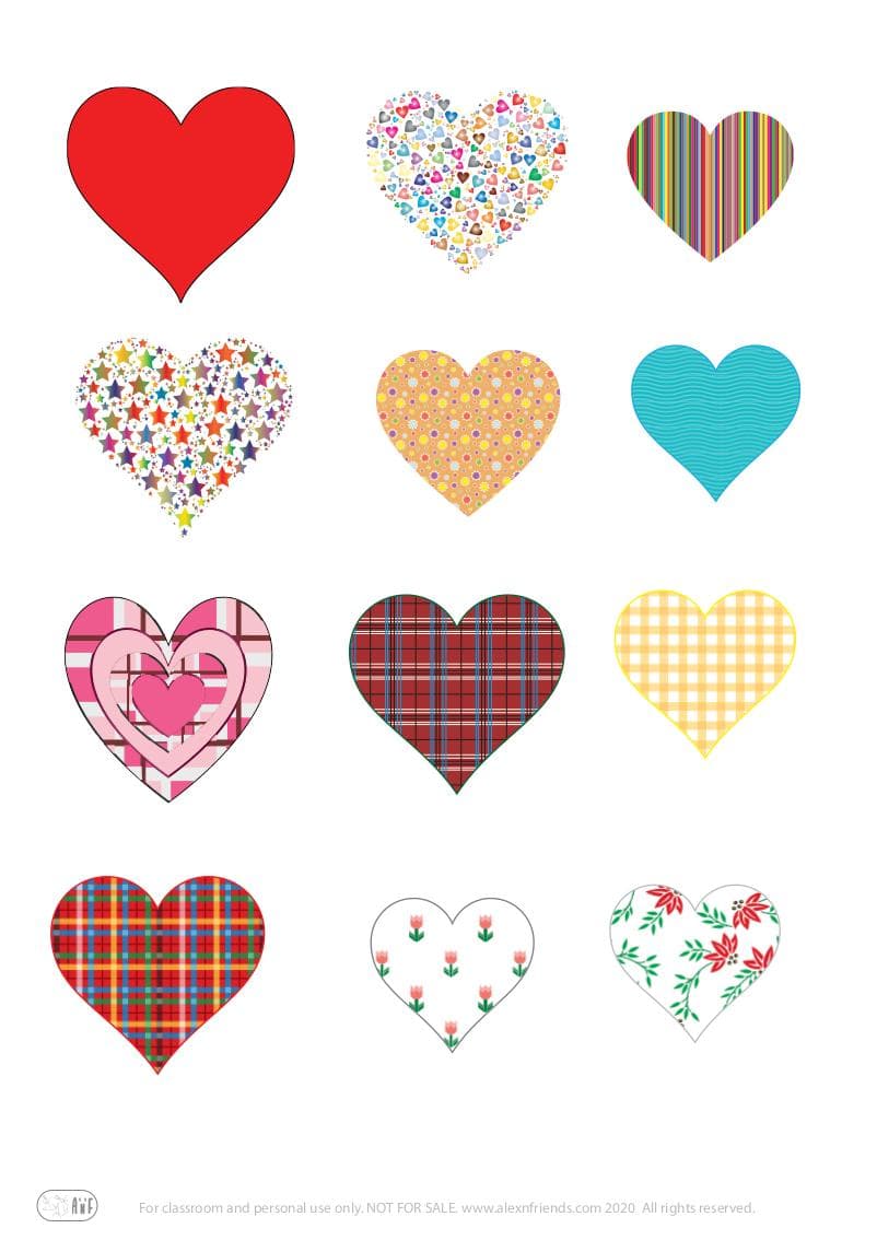 Χειροτεχνία κάρτα με λουλούδια ή καρδιές για την γιορτή της μητέρας για παιδιά προσχολικής ηλικίας με δωρεάν εκτυπώσιμο υλικό. Πολύχρωμες καρδιές.