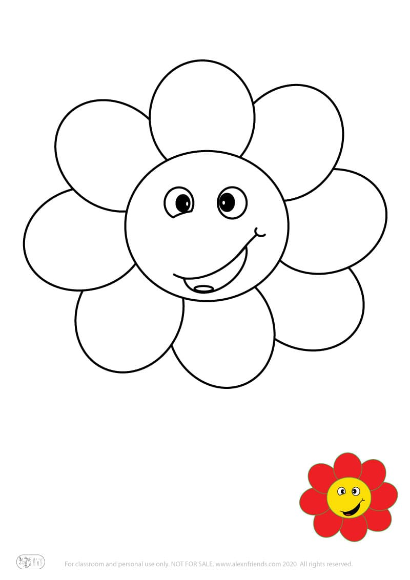 Εκπαιδευτική δραστηριότητα για παιδιά. Δωρεάν εκτυπώσιμο φύλλο ζωγραφικής με λουλούδι