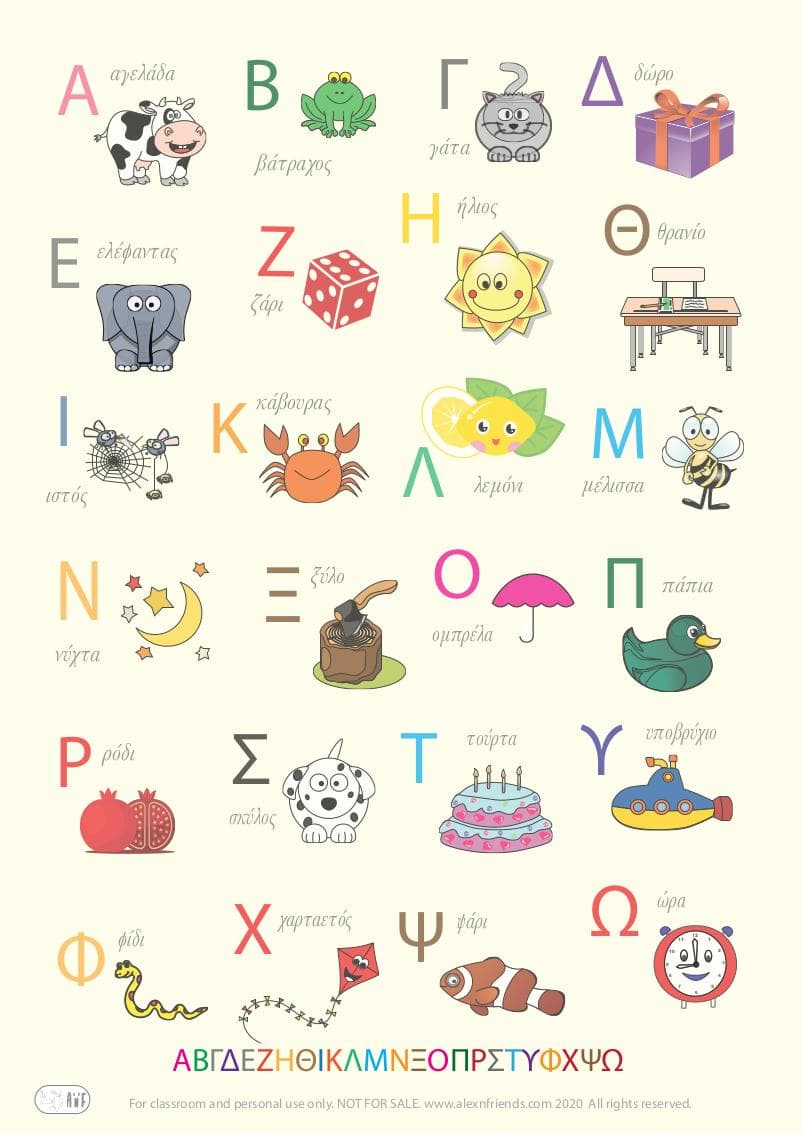 Greek Alphabet poster