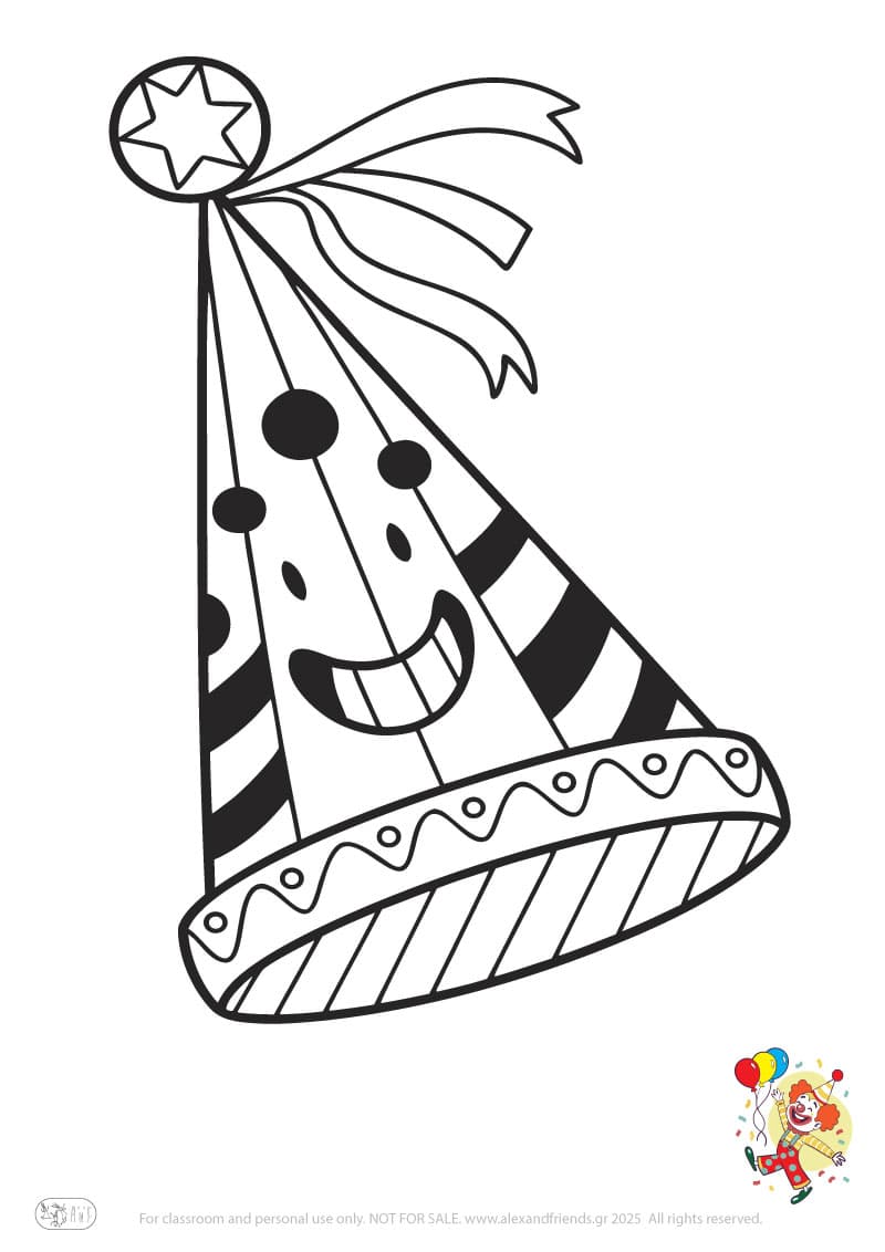 Φύλλο ζωγραφικής Αποκριάτικο καπέλο