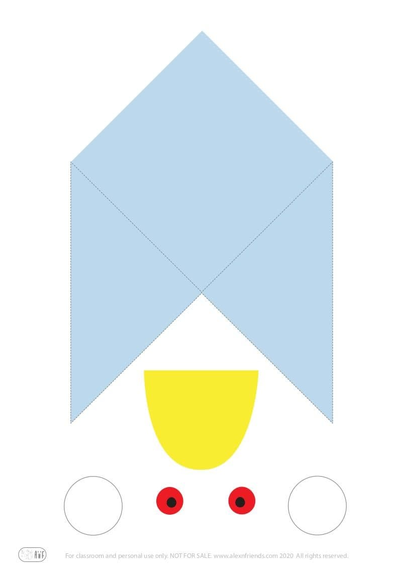 Blue monster bookmark craft for preschoolers with free printable material. 