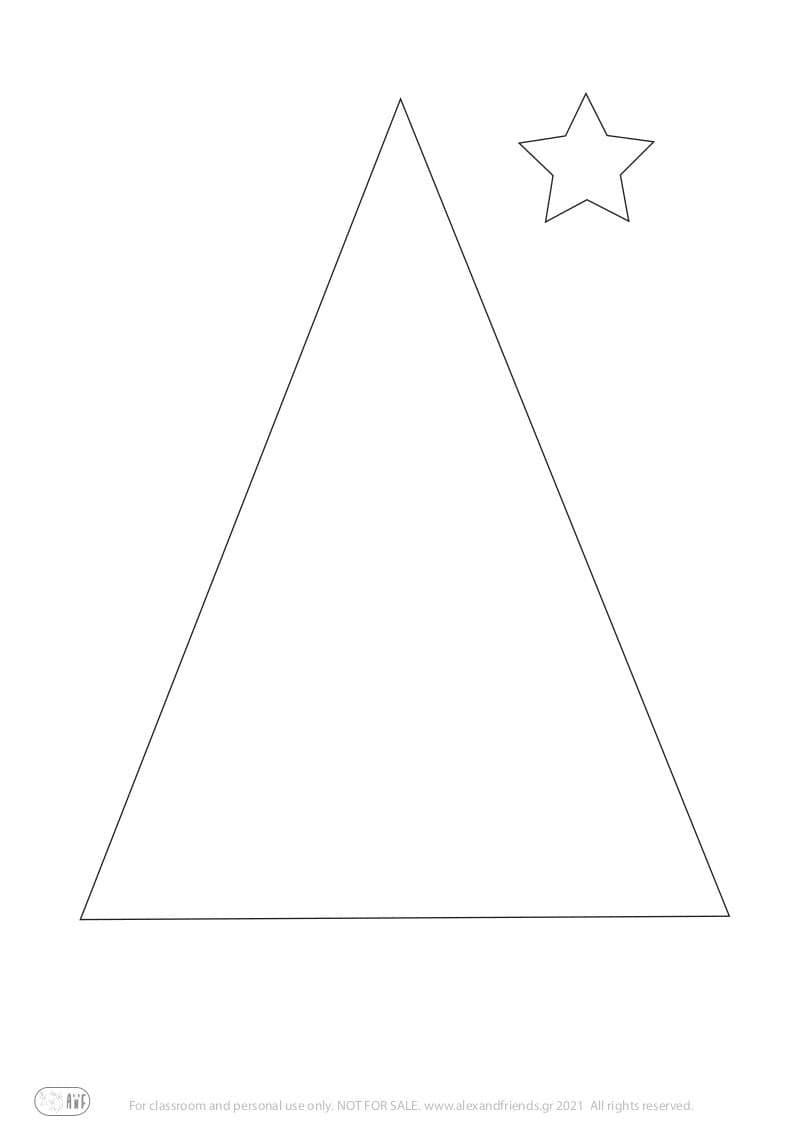 Free printable craft for kids for the holidays. Christmas and New Year's. Christmas tree with paper, straw and plasticine.