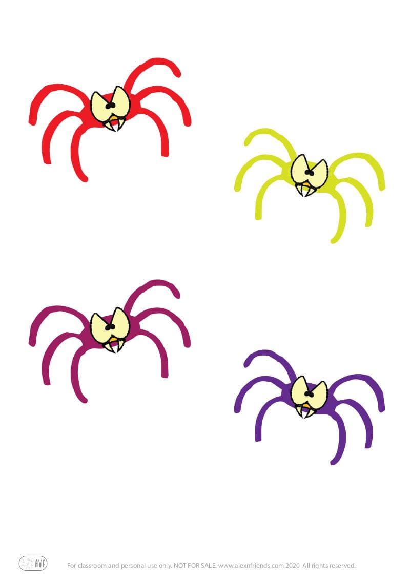 Halloween. The creepy spider. Free printable craft for kids.