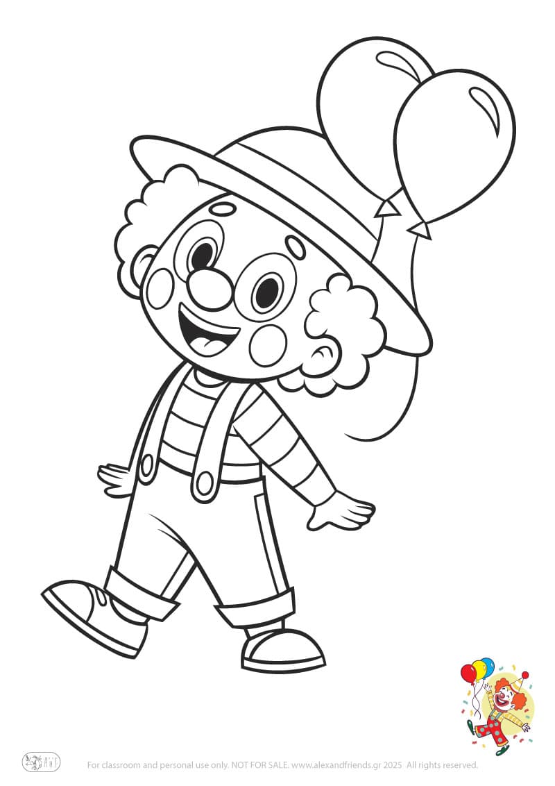 Φύλλο ζωγραφικής Κλόουν