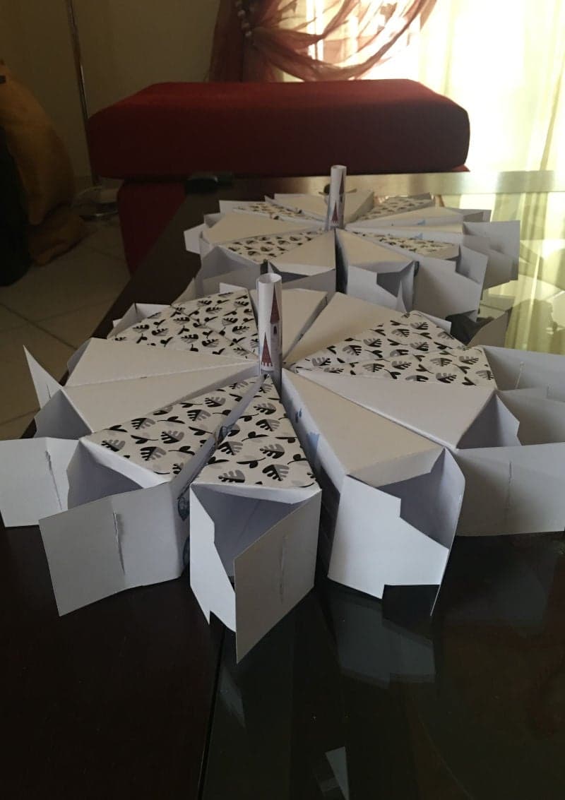 Easy Printable Paper Birthday Cake for kids