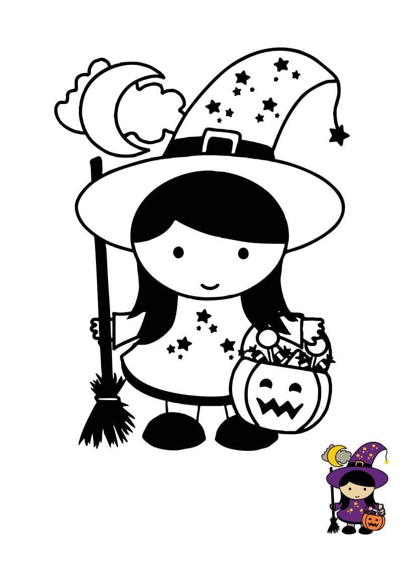 Halloween Coloring Pages with guides