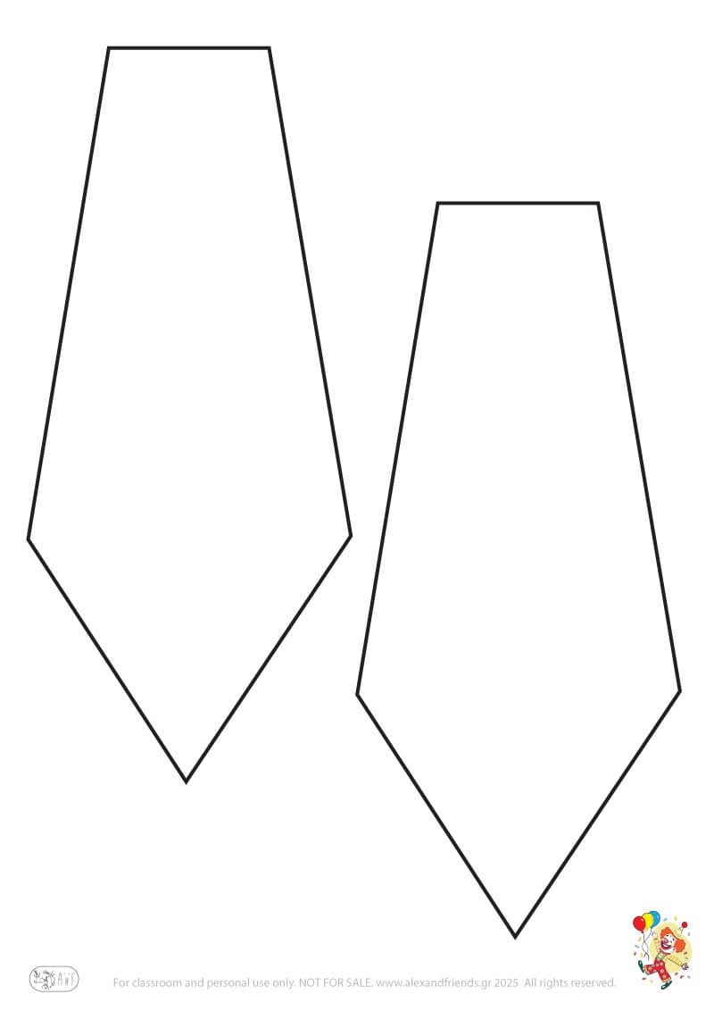 Αποκριάτικη χειροτεχνία με γραβάτα και παπιγιόν κλόουν για παιδιά προσχολικής ηλικίας