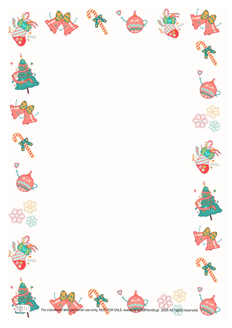 Christmas writing paper