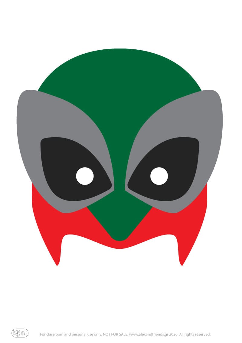 Μάσκες σούπερ ηρώων για παιδιά για χρωμάτισμα και αποκριάτικο παιχνίδι